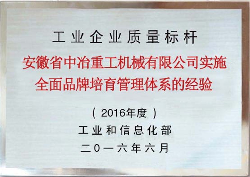 工业企业质量标杆